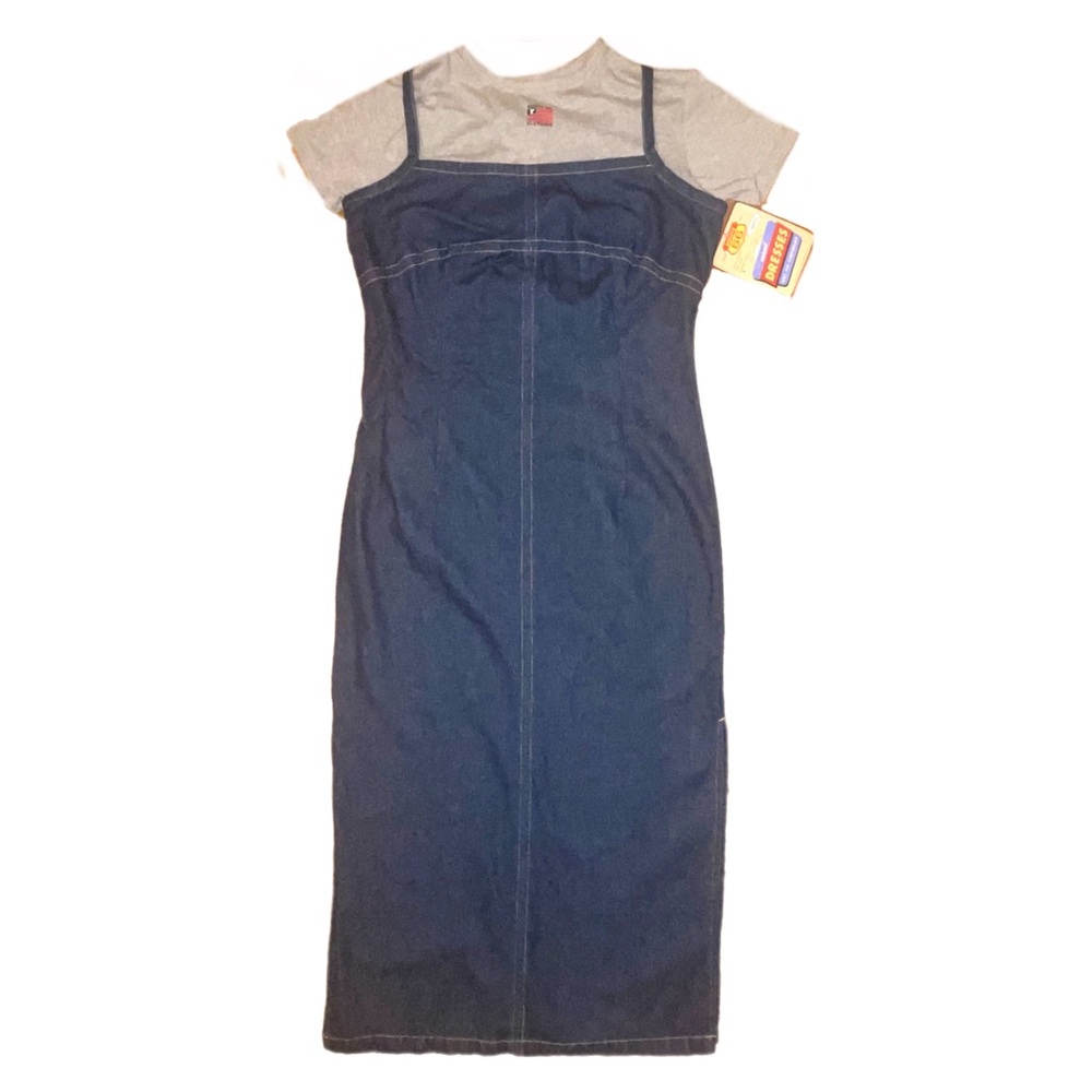 Vintage Kmart 90’s Y2K Route 66 Jeans Denim Jumper Overall Dress Size 12 Cotton